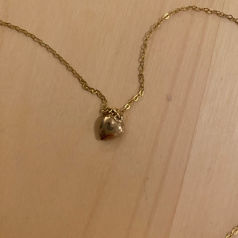 14k Gold Filled Heart Pendant Necklace